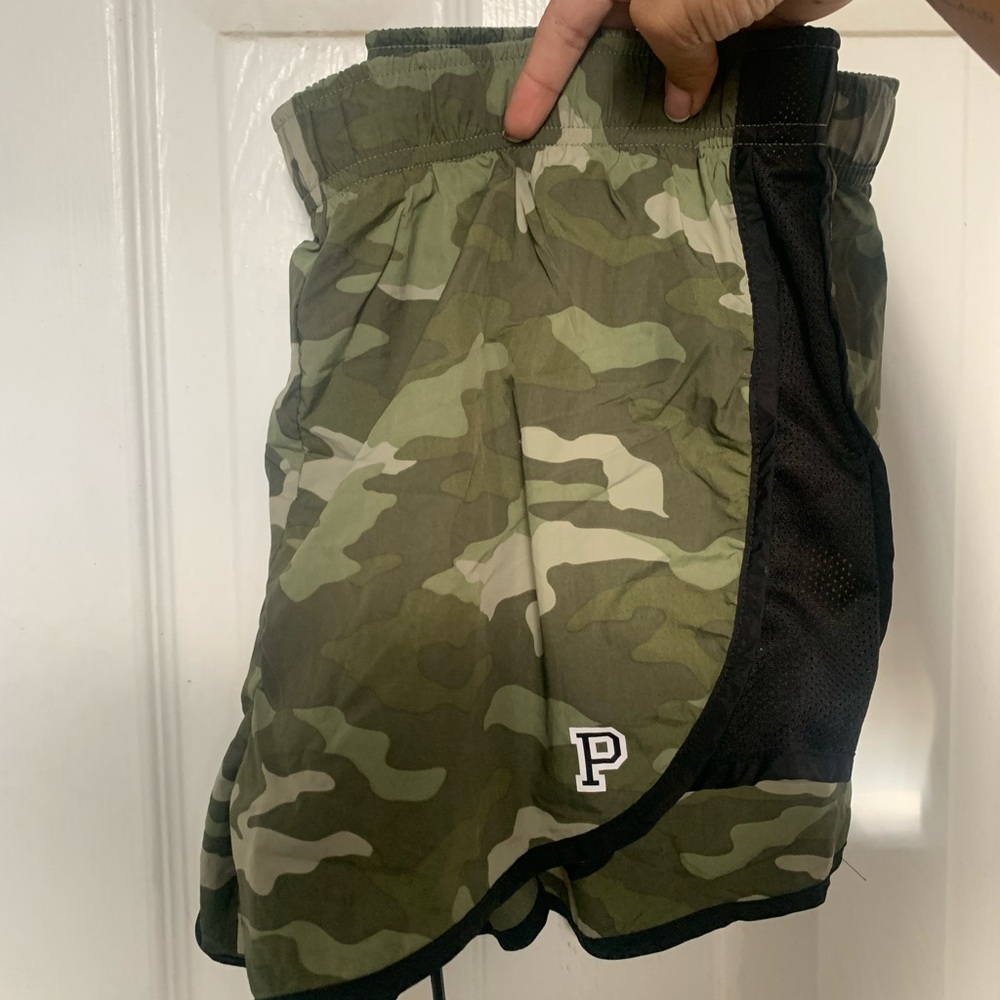 Pink Camo Workout Shorts